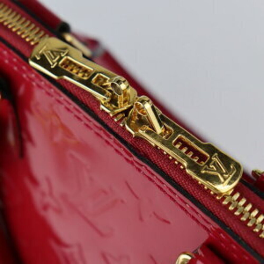 LOUIS VUITTON Alma Vernis handbag patent leather Pomme d Amour shoulder bag - Picture 8 of 9